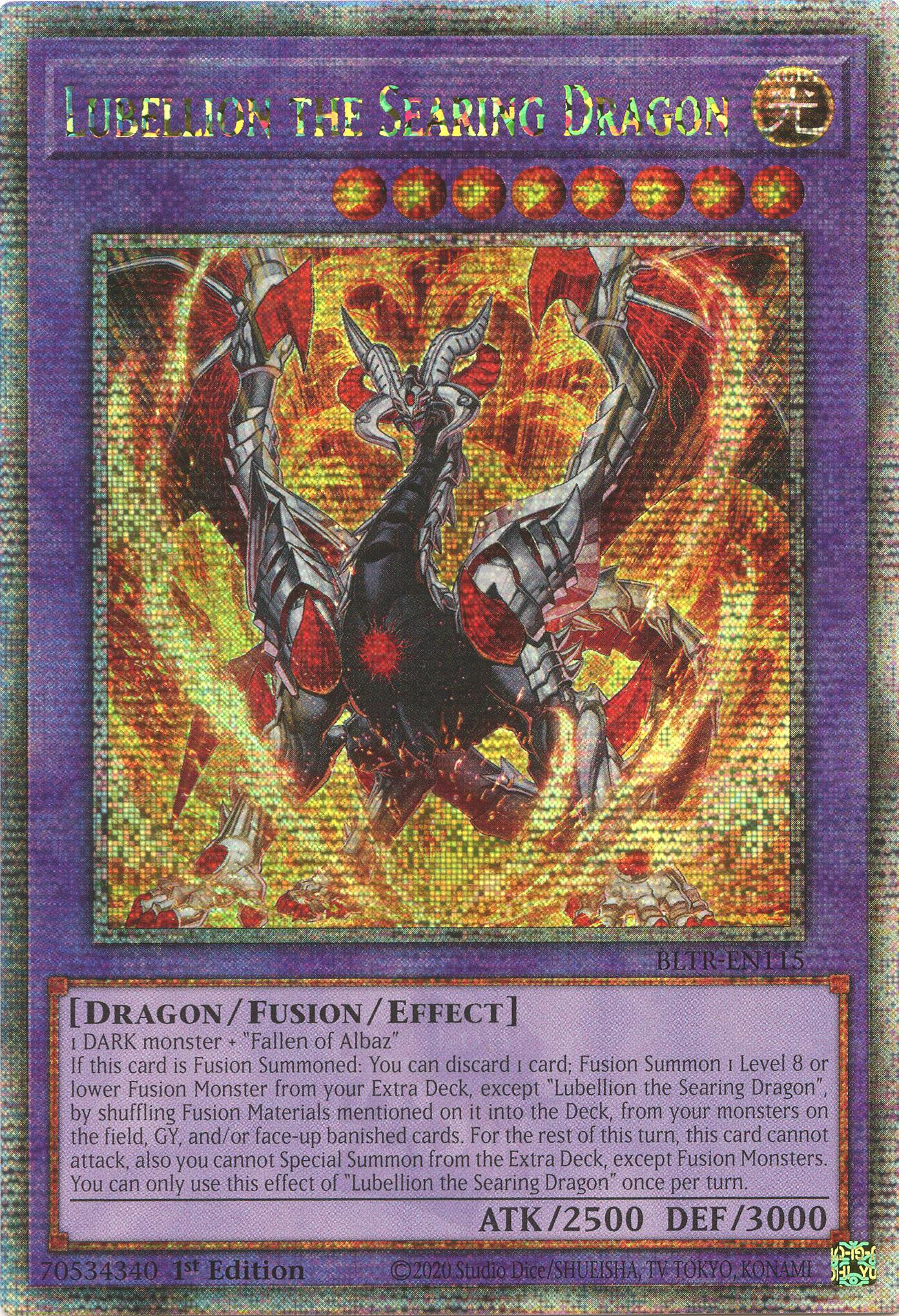 Lubellion the Searing Dragon (Quarter Century Secret Rare) [BLTR-EN115] Quarter Century Secret Rare | Exor Games Truro