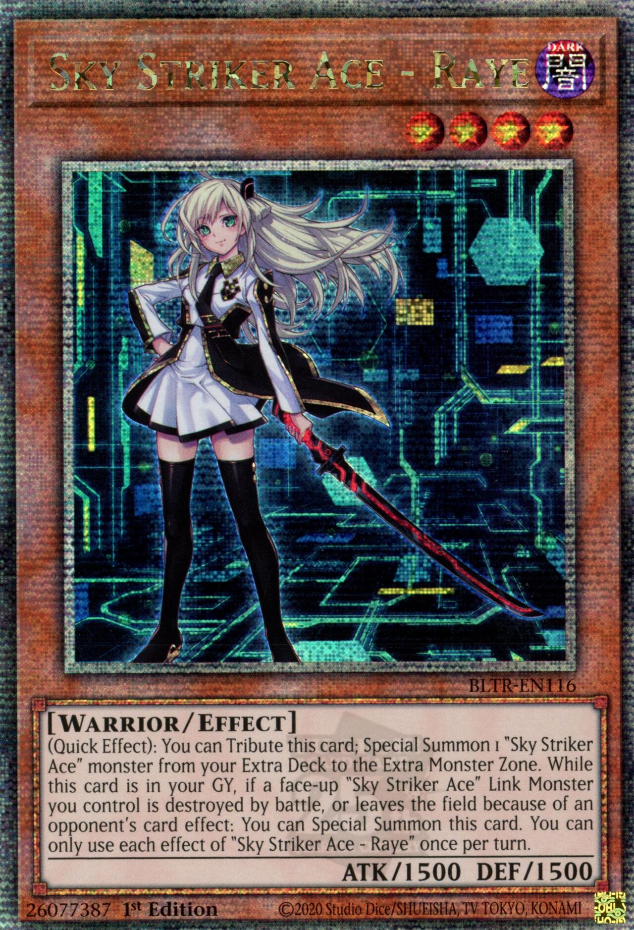 Sky Striker Ace - Raye (Quarter Century Secret Rare) [BLTR-EN116] Quarter Century Secret Rare | Exor Games Truro