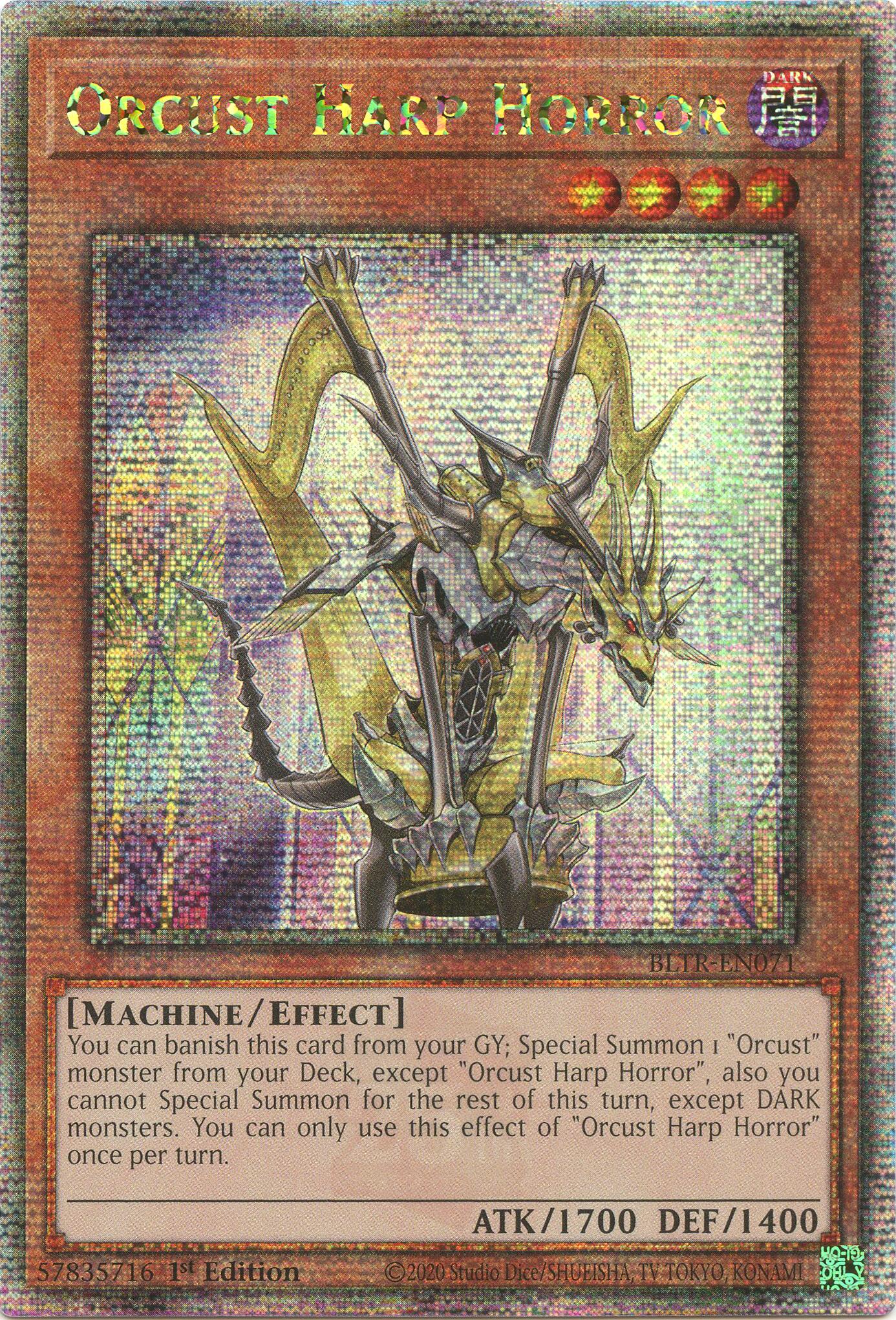 Orcust Harp Horror (Quarter Century Secret Rare) [BLTR-EN071] Quarter Century Secret Rare | Exor Games Truro