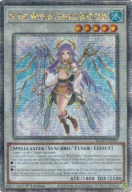 Ib the World Chalice Justiciar (Quarter Century Secret Rare) [BLTR-EN089] Quarter Century Secret Rare | Exor Games Truro