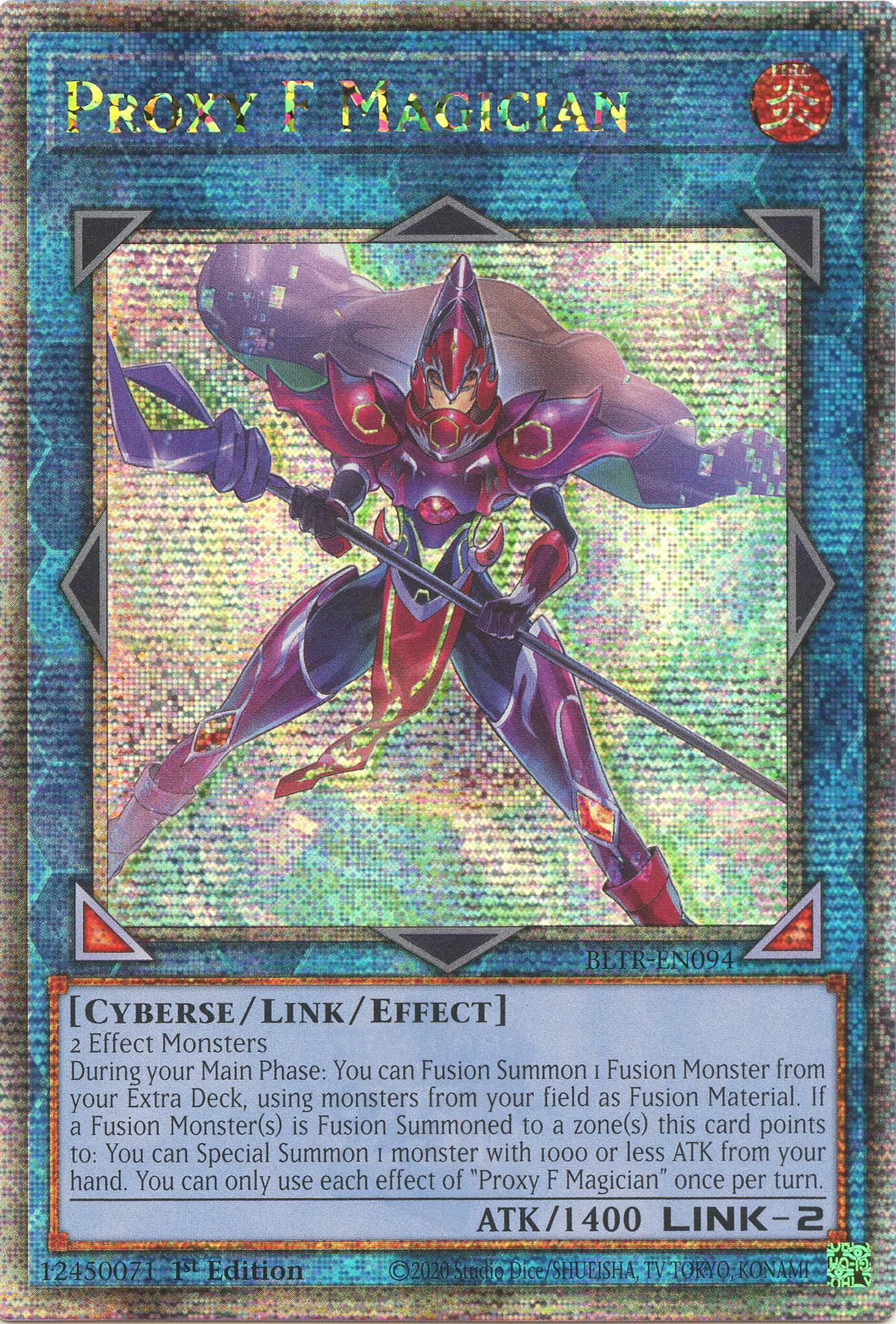 Proxy F Magician (Quarter Century Secret Rare) [BLTR-EN094] Quarter Century Secret Rare | Exor Games Truro