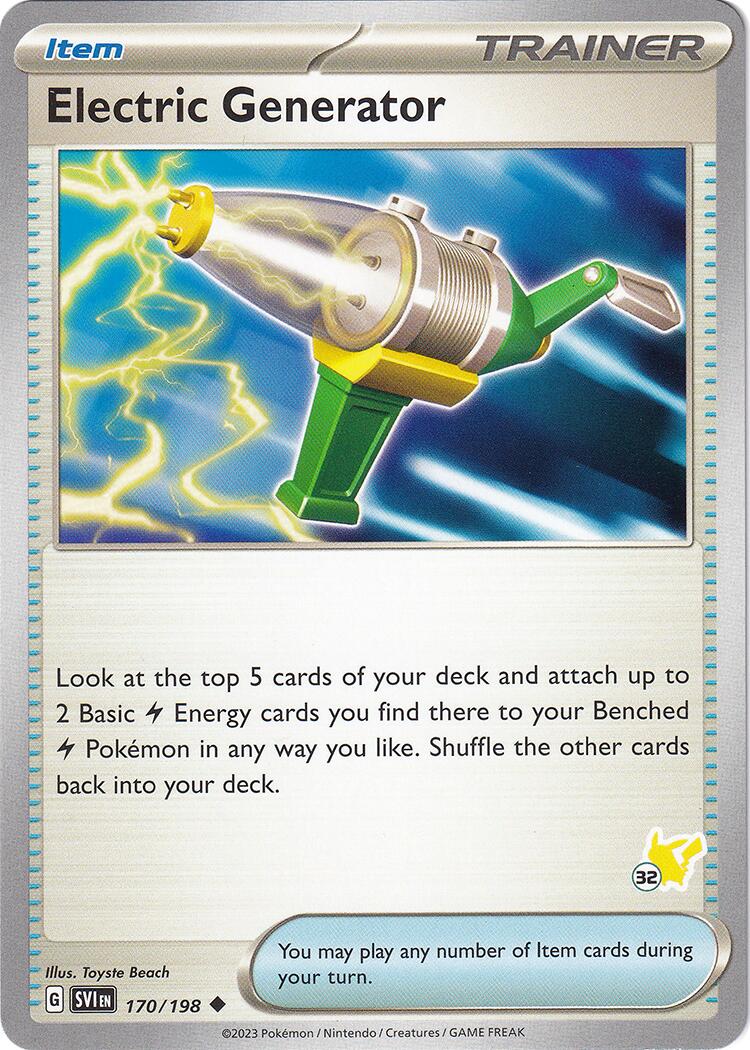 Electric Generator (170/198) (Pikachu Stamp #32) [Battle Academy 2024] | Exor Games Truro