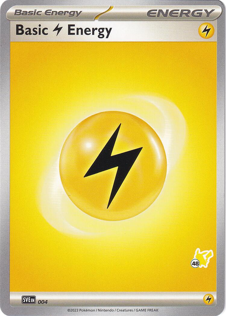 Basic Lightning Energy (004) (Pikachu Stamp #48) [Battle Academy 2024] | Exor Games Truro