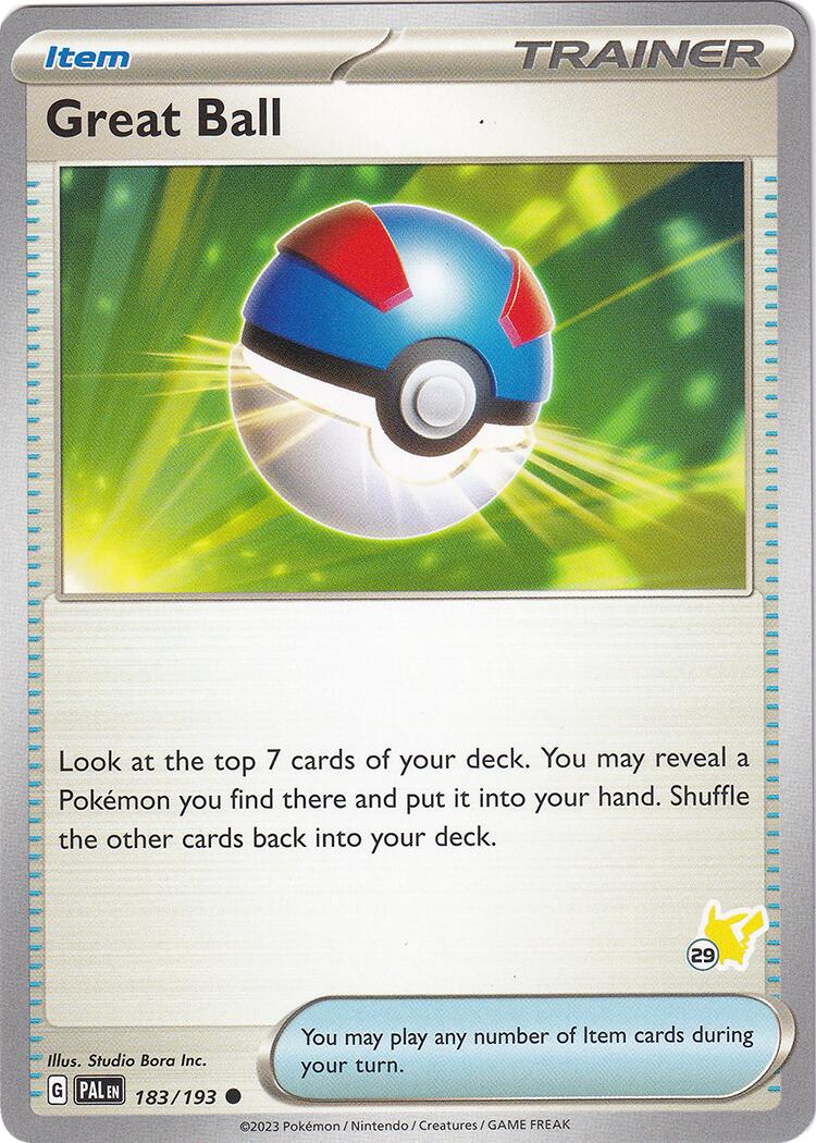 Great Ball (183/193) (Pikachu Stamp #29) [Battle Academy 2024] | Exor Games Truro