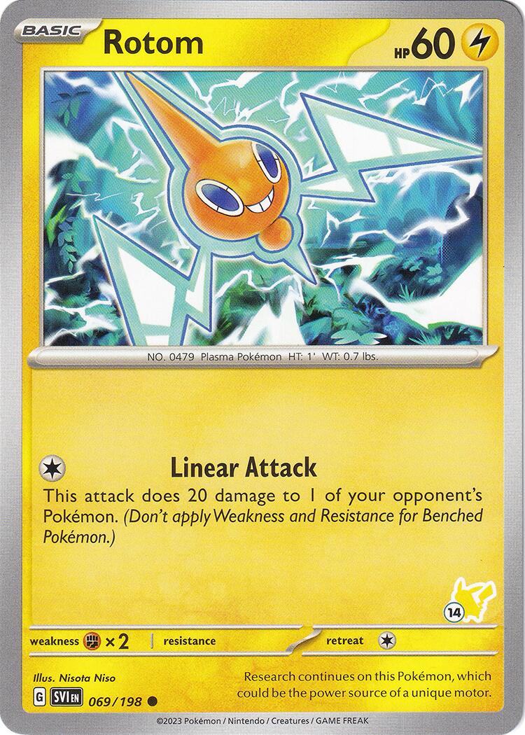 Rotom (069/198) (Pikachu Stamp #14) [Battle Academy 2024] | Exor Games Truro