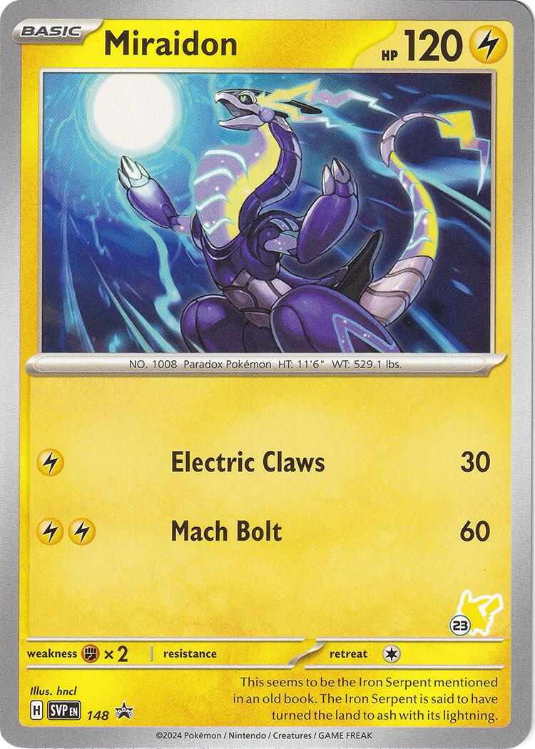 Miraidon (148) (Pikachu Stamp #23) [Battle Academy 2024] | Exor Games Truro