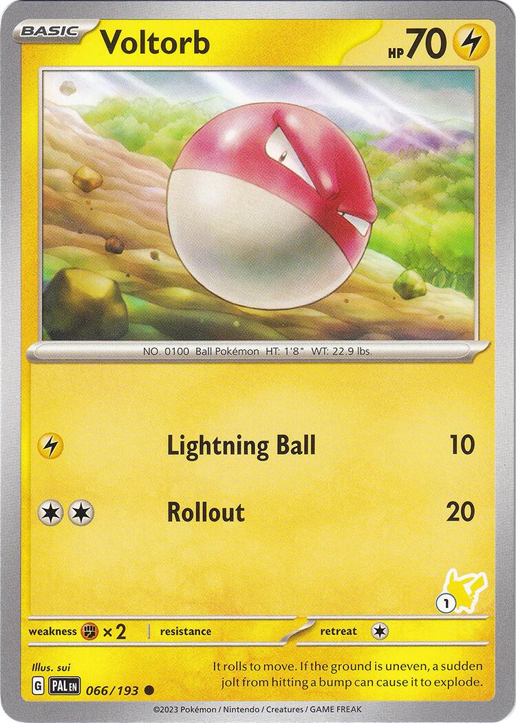 Voltorb (066/193) (Pikachu Stamp #1) [Battle Academy 2024] | Exor Games Truro