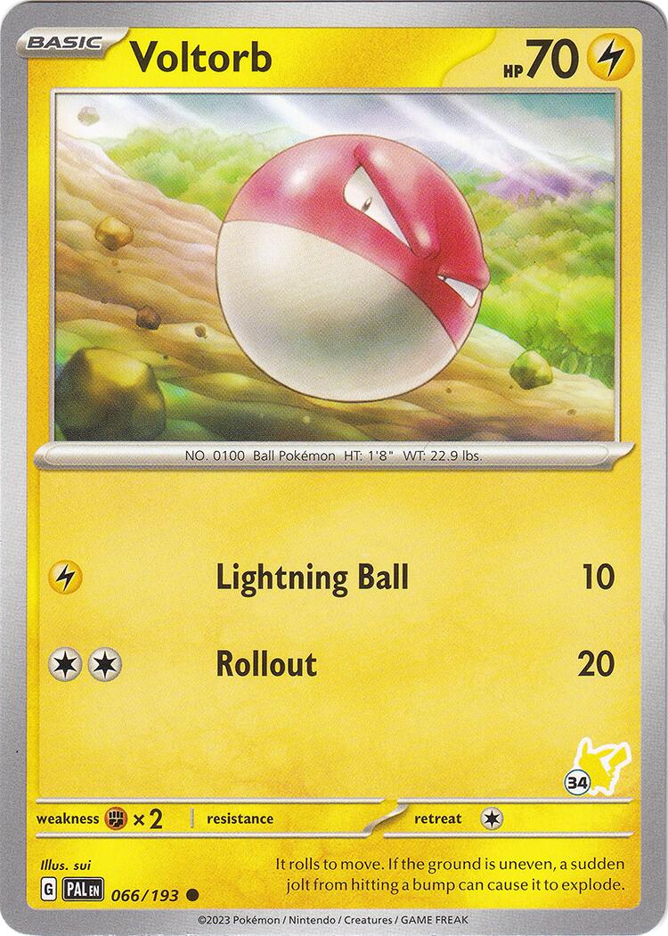 Voltorb (066/193) (Pikachu Stamp #34) [Battle Academy 2024] | Exor Games Truro