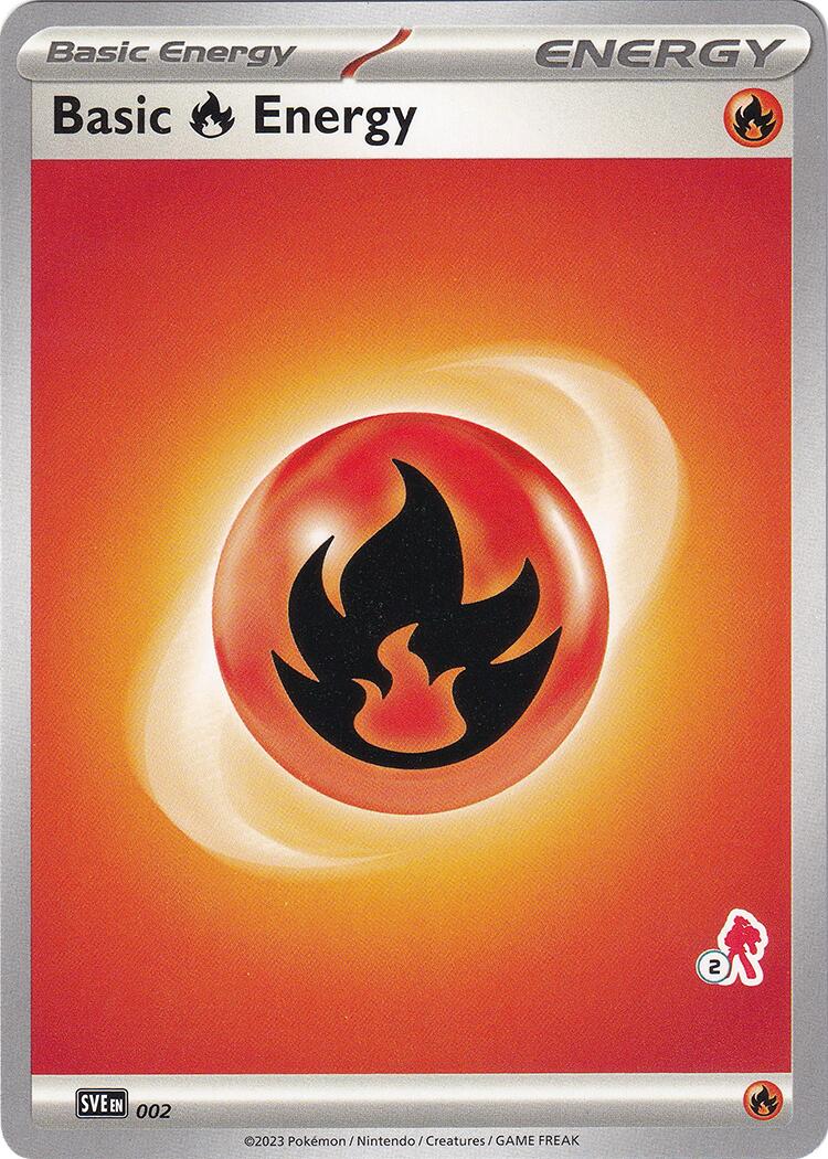 Basic Fire Energy (002) (Armarouge Stamp #2) [Battle Academy 2024] | Exor Games Truro