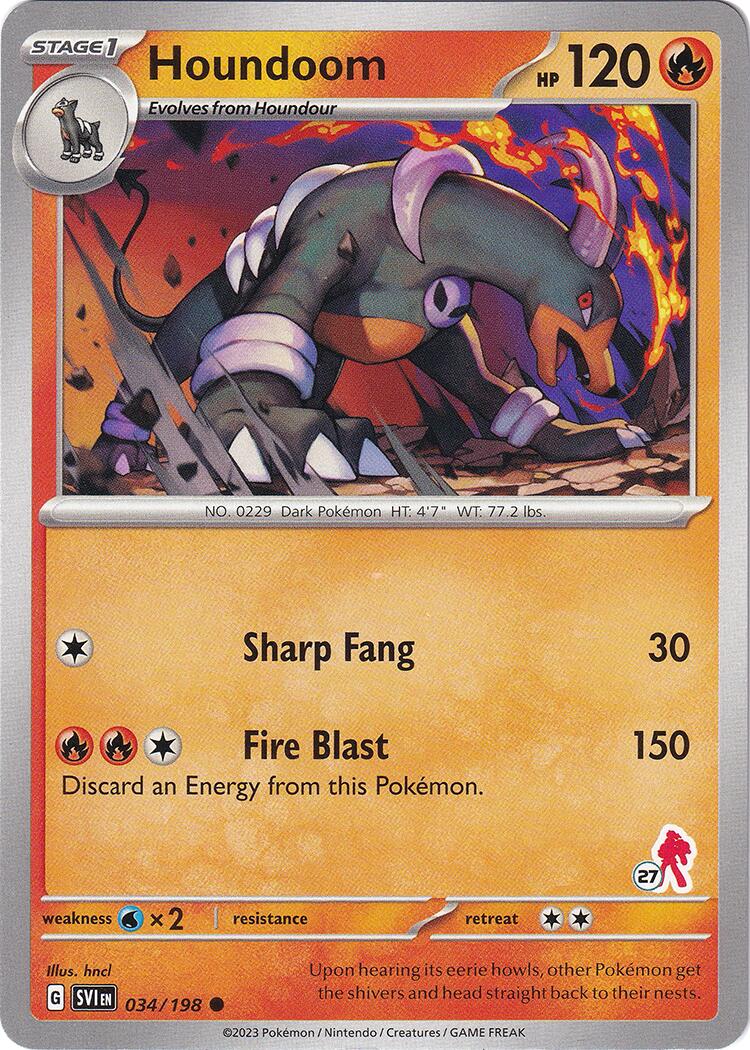 Houndoom (034/198) (Armarouge Stamp #27) [Battle Academy 2024] | Exor Games Truro