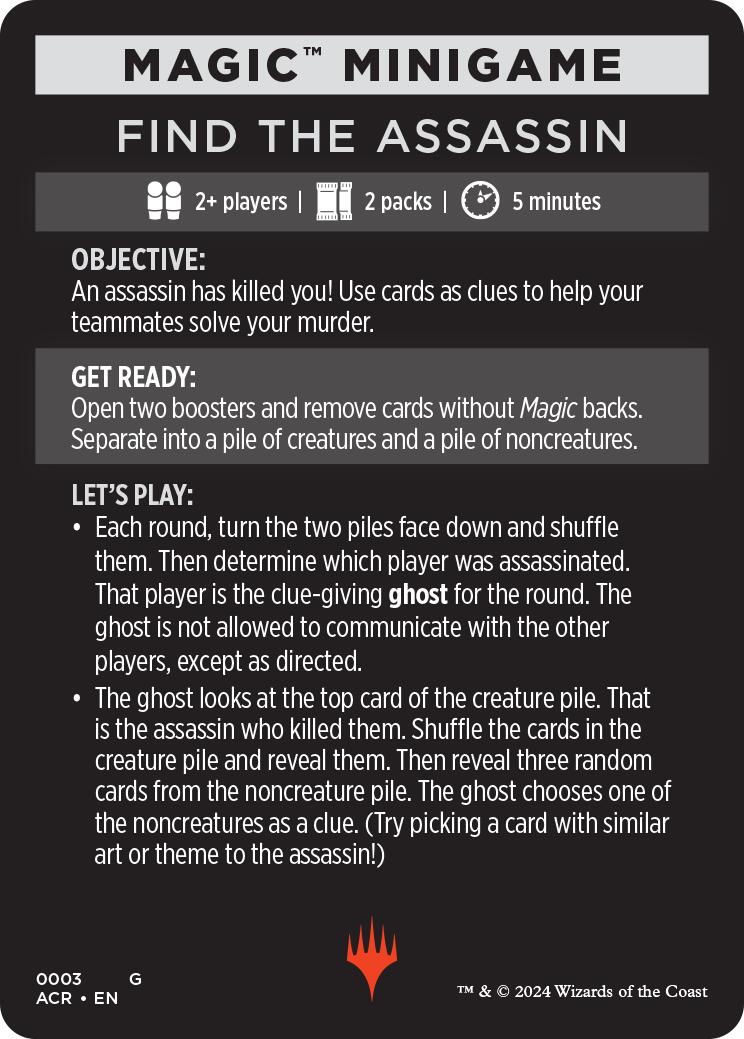 Find The Assassin (Magic Minigame) [Assassin's Creed Minigame] | Exor Games Truro