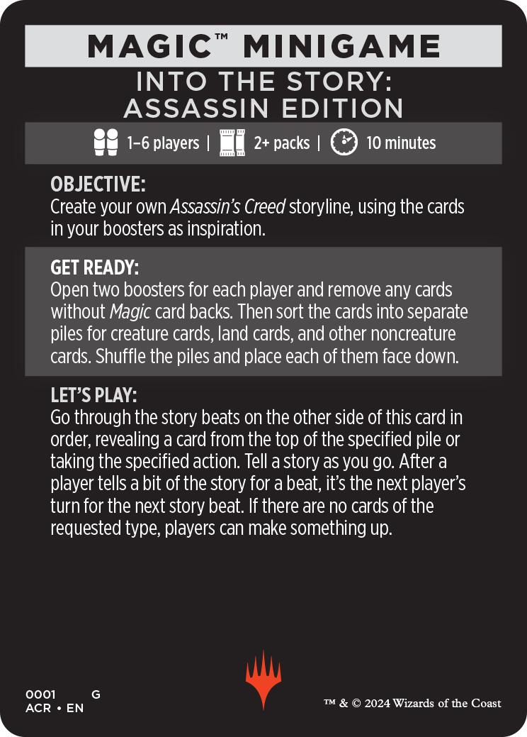 Into The Story: Assassin Edition (Magic Minigame) [Assassin's Creed Minigame] | Exor Games Truro