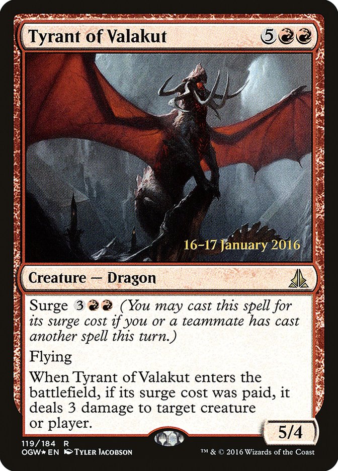 Tyrant of Valakut [Oath of the Gatewatch Prerelease Promos] | Exor Games Truro