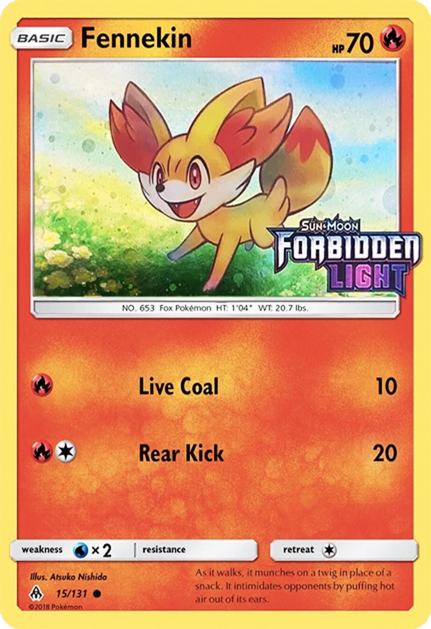 Fennekin (15/131) (Cosmos Holo) (Toys R' Us Promo) [Sun & Moon: Forbidden Light] | Exor Games Truro