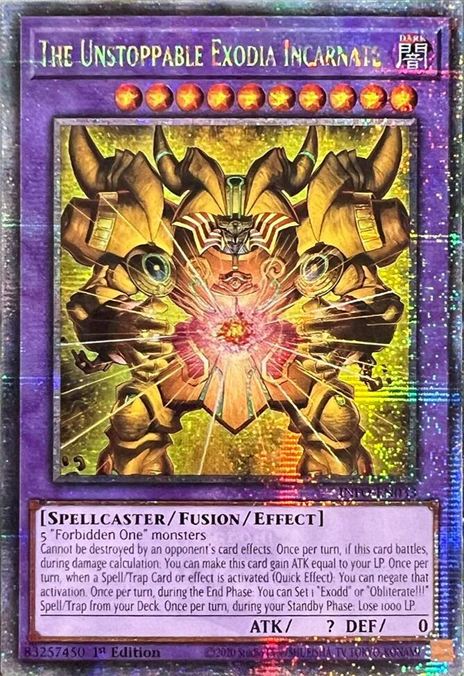 The Unstoppable Exodia Incarnate (Quarter Century Secret Rare) [INFO-EN033] Quarter Century Secret Rare | Exor Games Truro