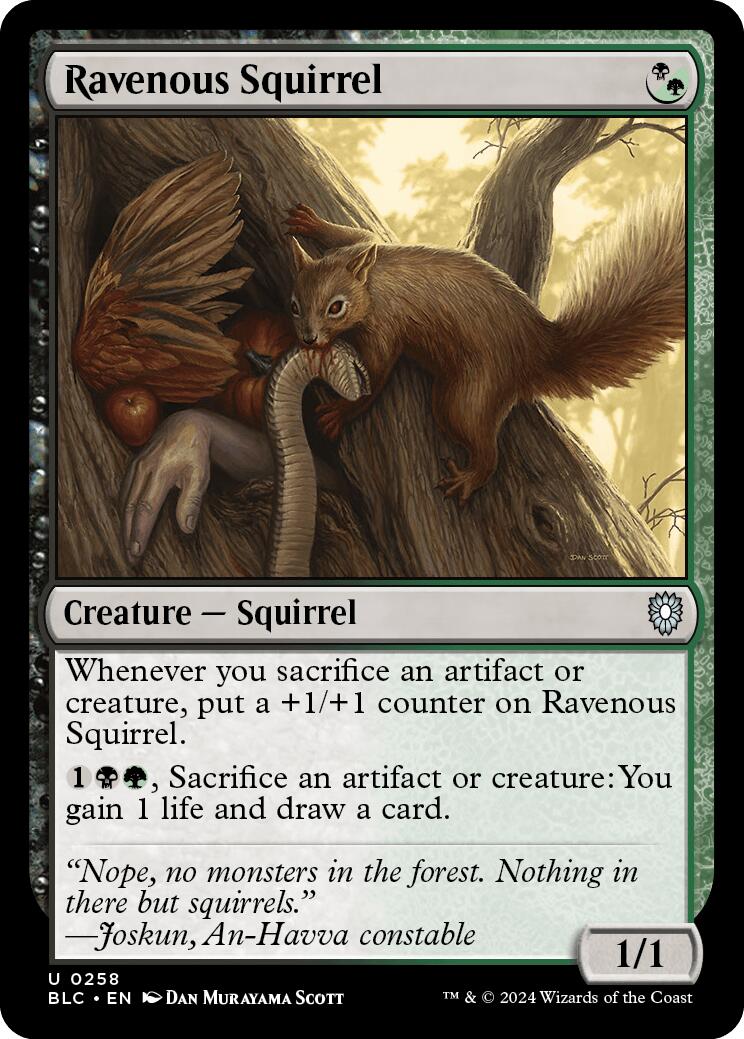 Ravenous Squirrel [Bloomburrow Commander] | Exor Games Truro