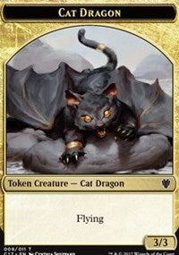 Cat Dragon // Dragon (006) Double-Sided Token [Commander 2017 Tokens] | Exor Games Truro