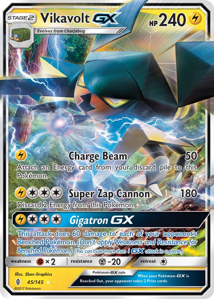 Vikavolt GX (45/145) [Sun & Moon: Guardians Rising] | Exor Games Truro