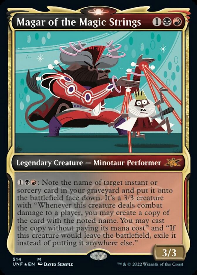 Magar of the Magic Strings (Showcase) (Galaxy Foil) [Unfinity] | Exor Games Truro