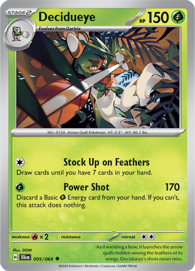 Decidueye (005/064) [Scarlet & Violet: Shrouded Fable] | Exor Games Truro