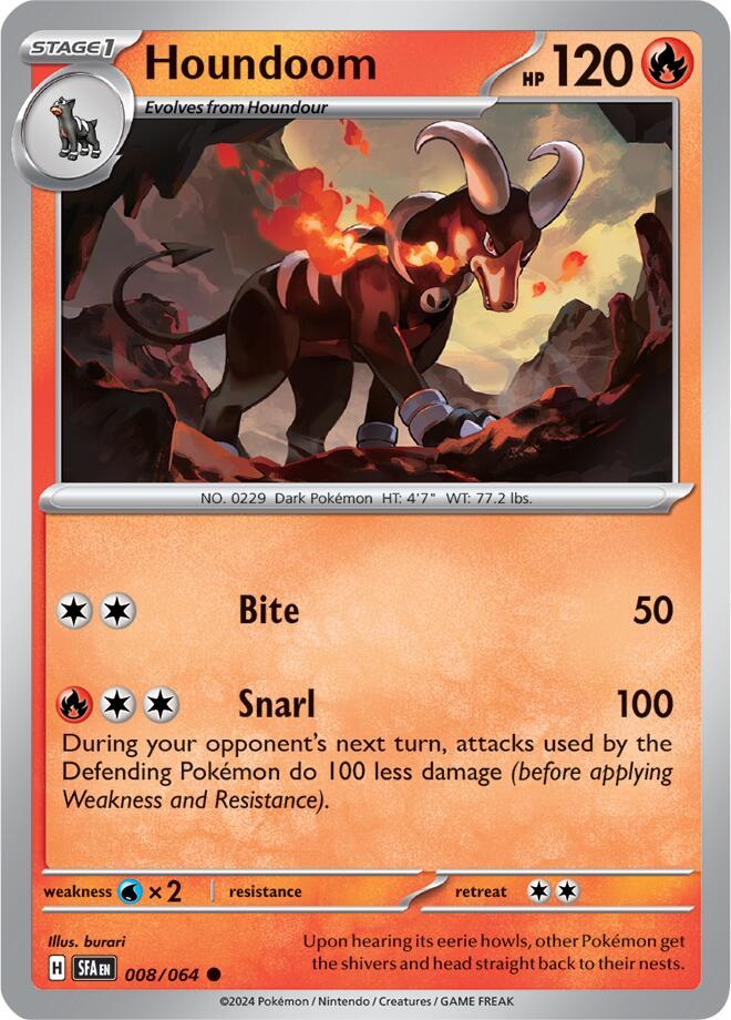 Houndoom (008/064) [Scarlet & Violet: Shrouded Fable] | Exor Games Truro