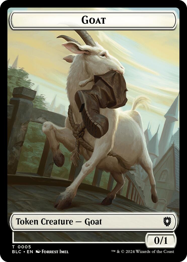 Goat // Wolf (032) Double-Sided Token [Bloomburrow Commander Tokens] | Exor Games Truro