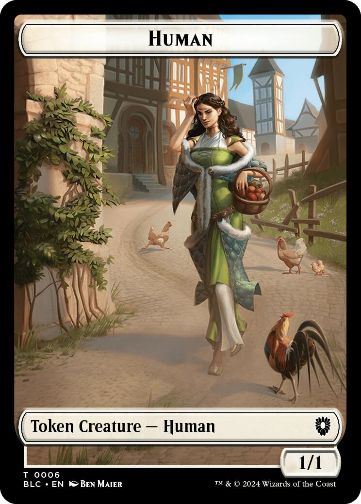 Human // Soldier Double-Sided Token [Bloomburrow Commander Tokens] | Exor Games Truro