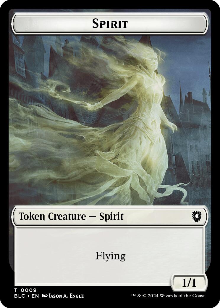 Spirit // Faerie Double-Sided Token [Bloomburrow Commander Tokens] | Exor Games Truro