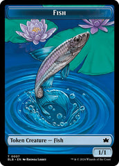 Bird (011) // Fish Double-Sided Token [Bloomburrow Commander Tokens] | Exor Games Truro