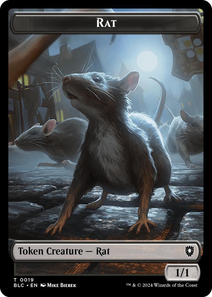 Rat // Raccoon Double-Sided Token [Bloomburrow Commander Tokens] | Exor Games Truro