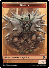 Goblin // Thopter Double-Sided Token [Bloomburrow Commander Tokens] | Exor Games Truro