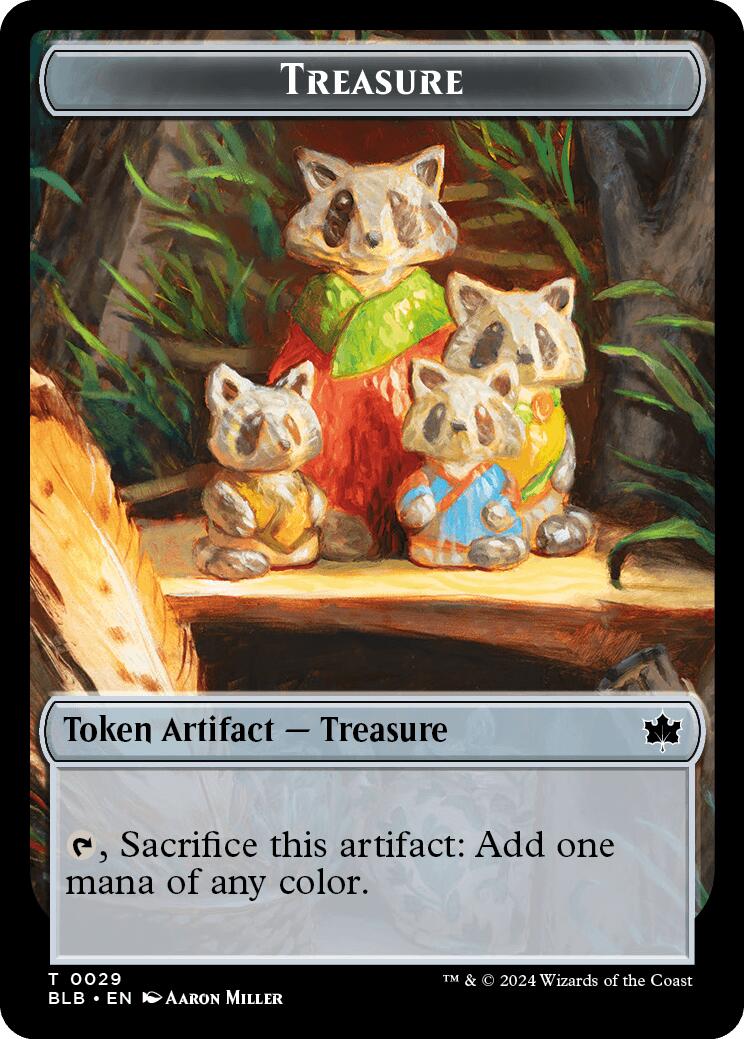 Saproling // Treasure Double-Sided Token [Bloomburrow Commander Tokens] | Exor Games Truro