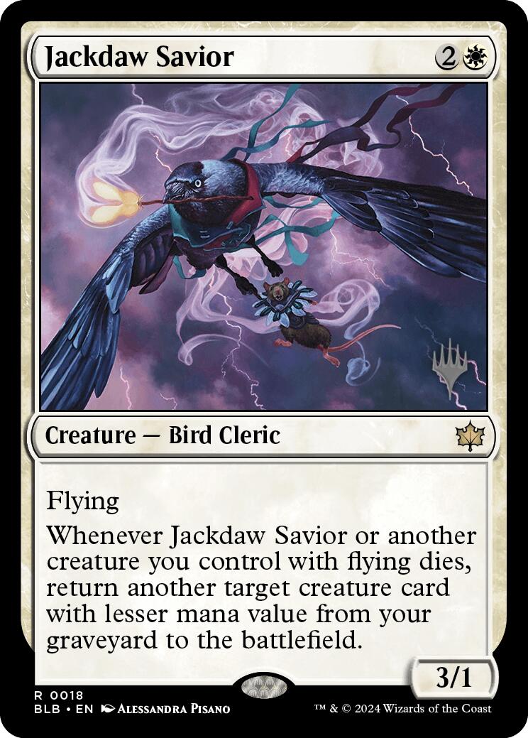 Jackdaw Savior (Promo Pack) [Bloomburrow Promos] | Exor Games Truro