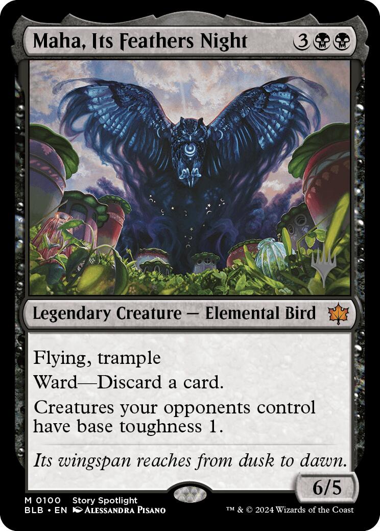 Maha, Its Feathers Night (Promo Pack) [Bloomburrow Promos] | Exor Games Truro