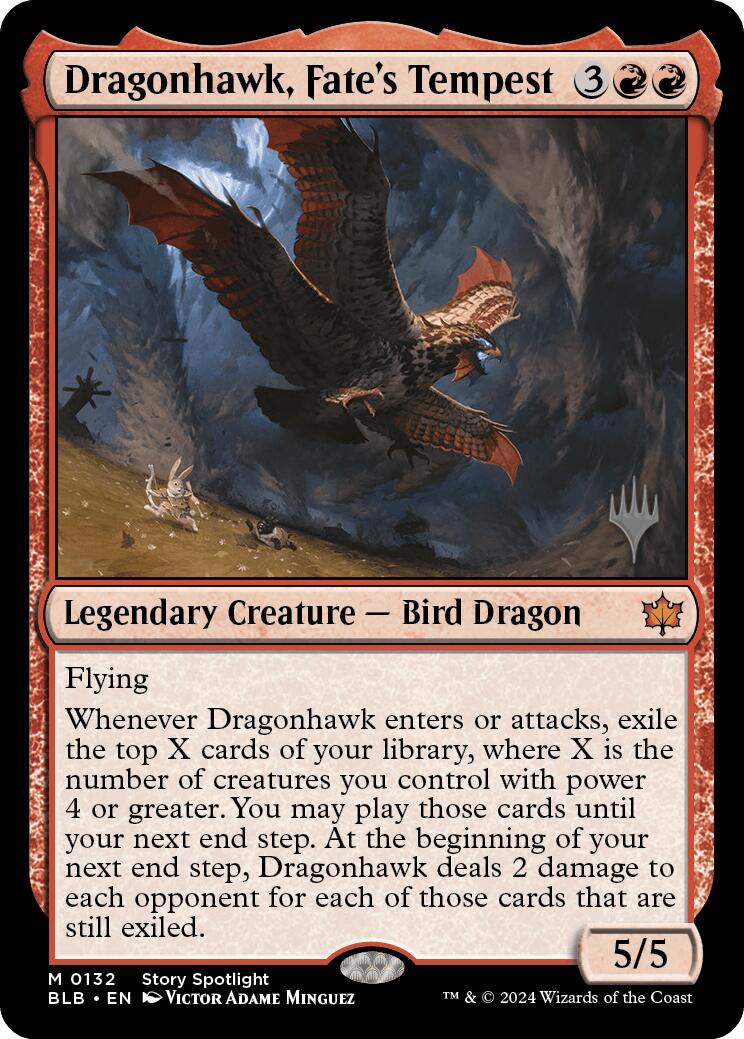 Dragonhawk, Fate's Tempest (Promo Pack) [Bloomburrow Promos] | Exor Games Truro