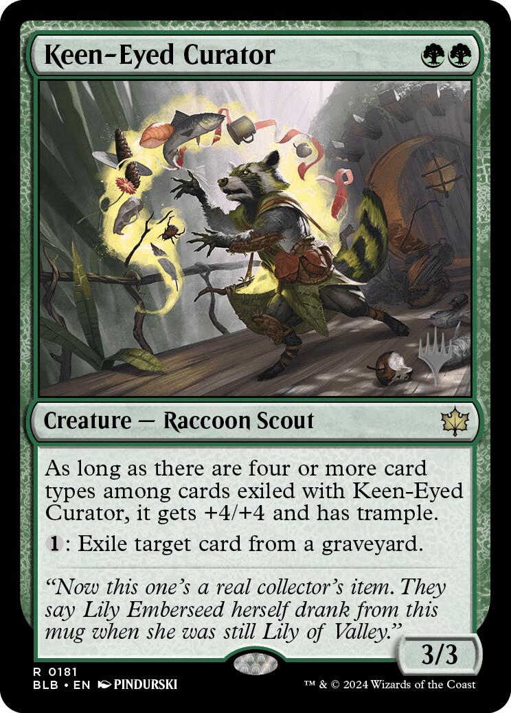 Keen-Eyed Curator (Promo Pack) [Bloomburrow Promos] | Exor Games Truro