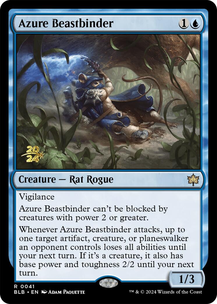 Azure Beastbinder [Bloomburrow Prerelease Promos] | Exor Games Truro