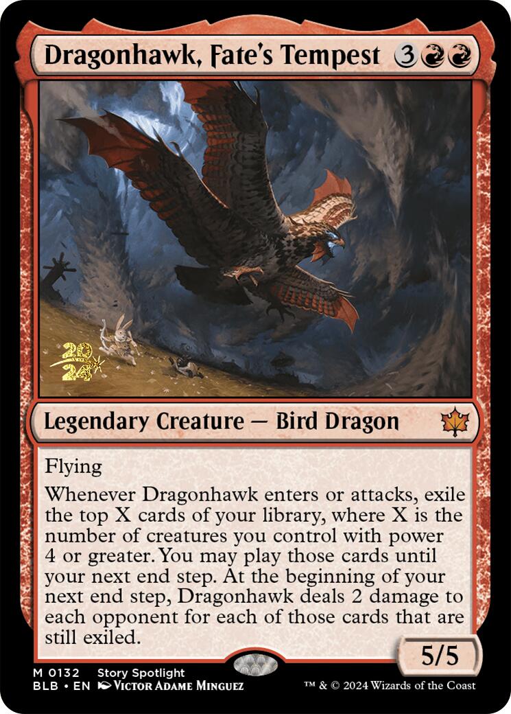 Dragonhawk, Fate's Tempest [Bloomburrow Prerelease Promos] | Exor Games Truro