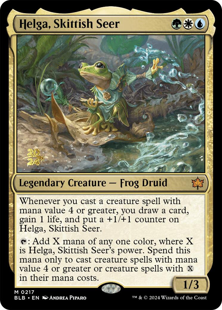 Helga, Skittish Seer [Bloomburrow Prerelease Promos] | Exor Games Truro