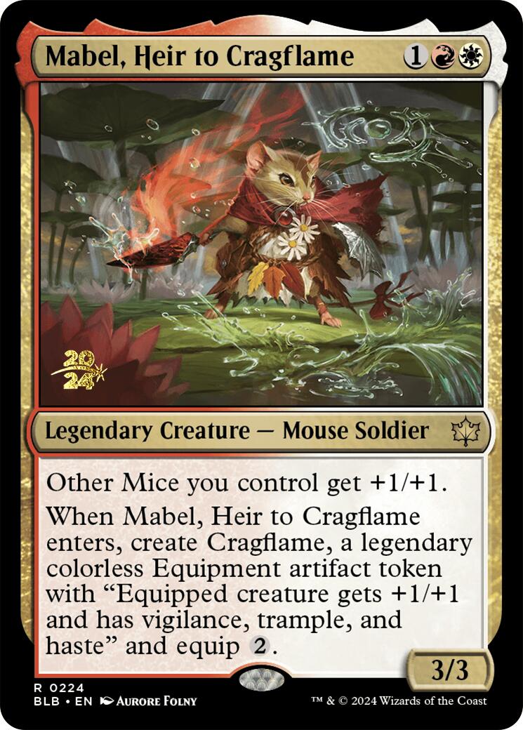 Mabel, Heir to Cragflame [Bloomburrow Prerelease Promos] | Exor Games Truro