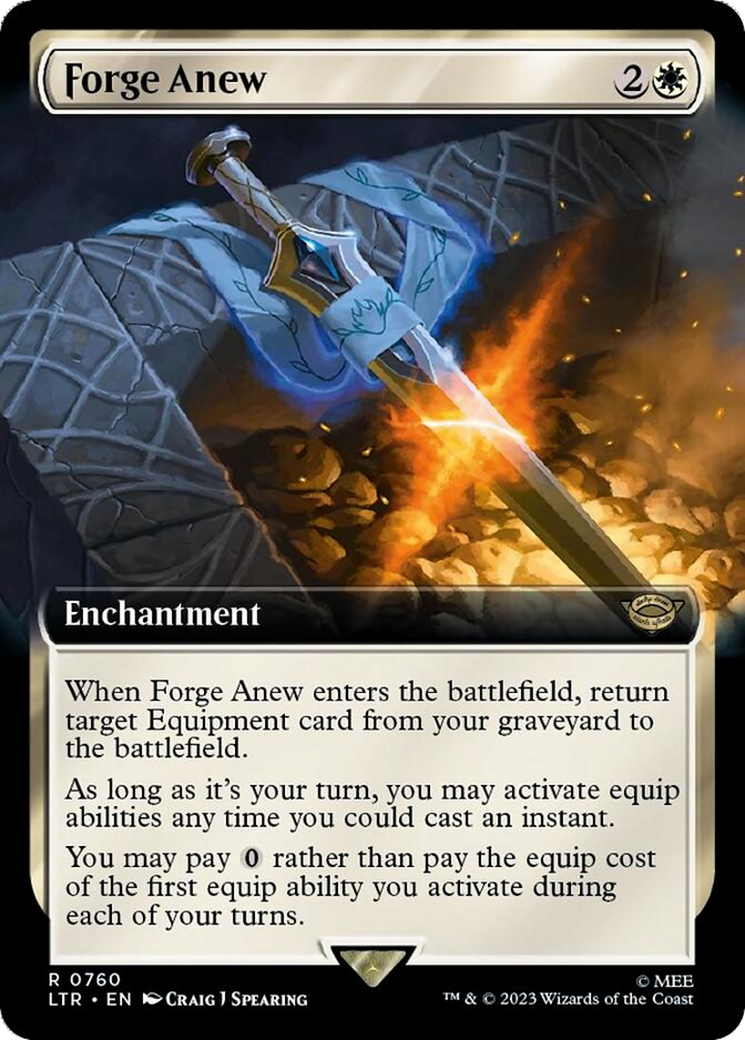 Forge Anew (Extended Art) (Surge Foil) [The Lord of the Rings: Tales of Middle-Earth] | Exor Games Truro