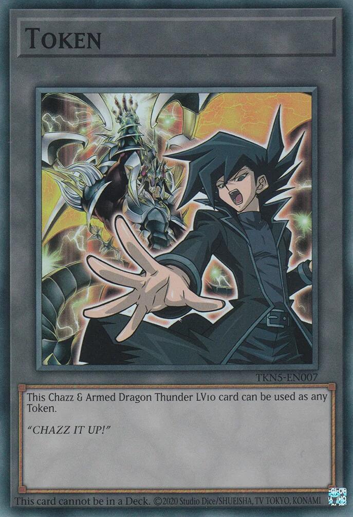 Token: Chazz & Armed Dragon Thunder LV10 [TKN5-EN007] Super Rare | Exor Games Truro