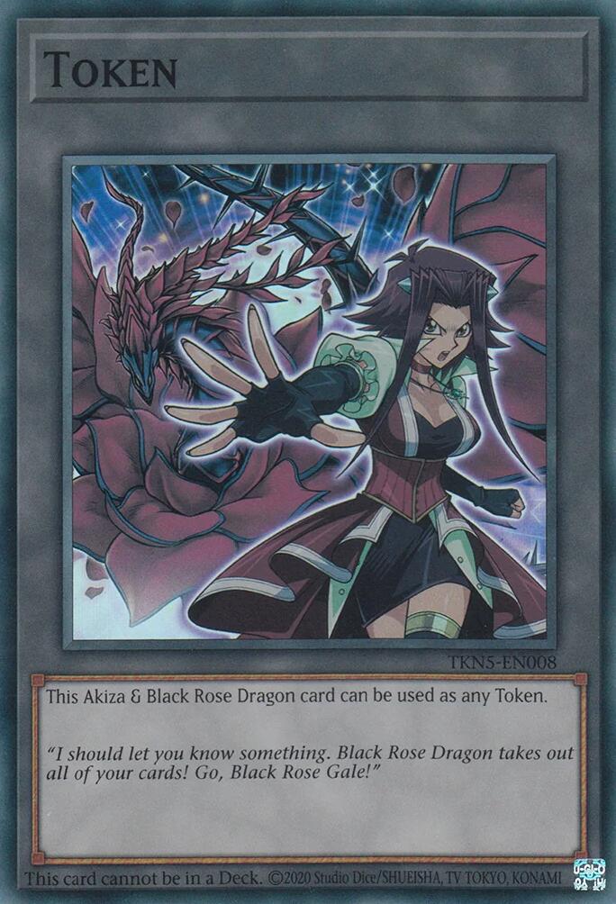 Token: Akiza & Black Rose Dragon [TKN5-EN008] Super Rare | Exor Games Truro