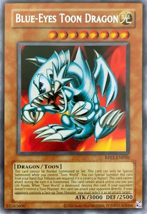 Blue-Eyes Toon Dragon [RP01-EN050] Rare | Exor Games Truro
