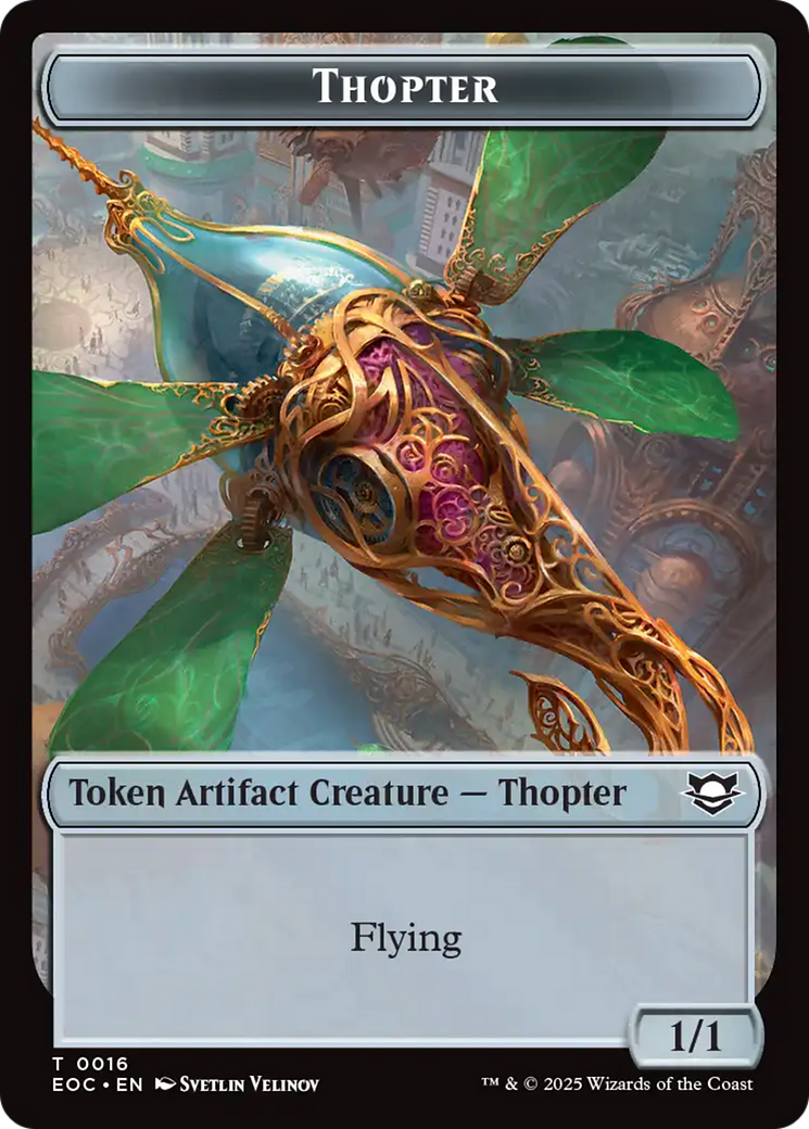 Thopter // Gnome Double-Sided Token [Edge of Eternities Commander Tokens] | Exor Games Truro