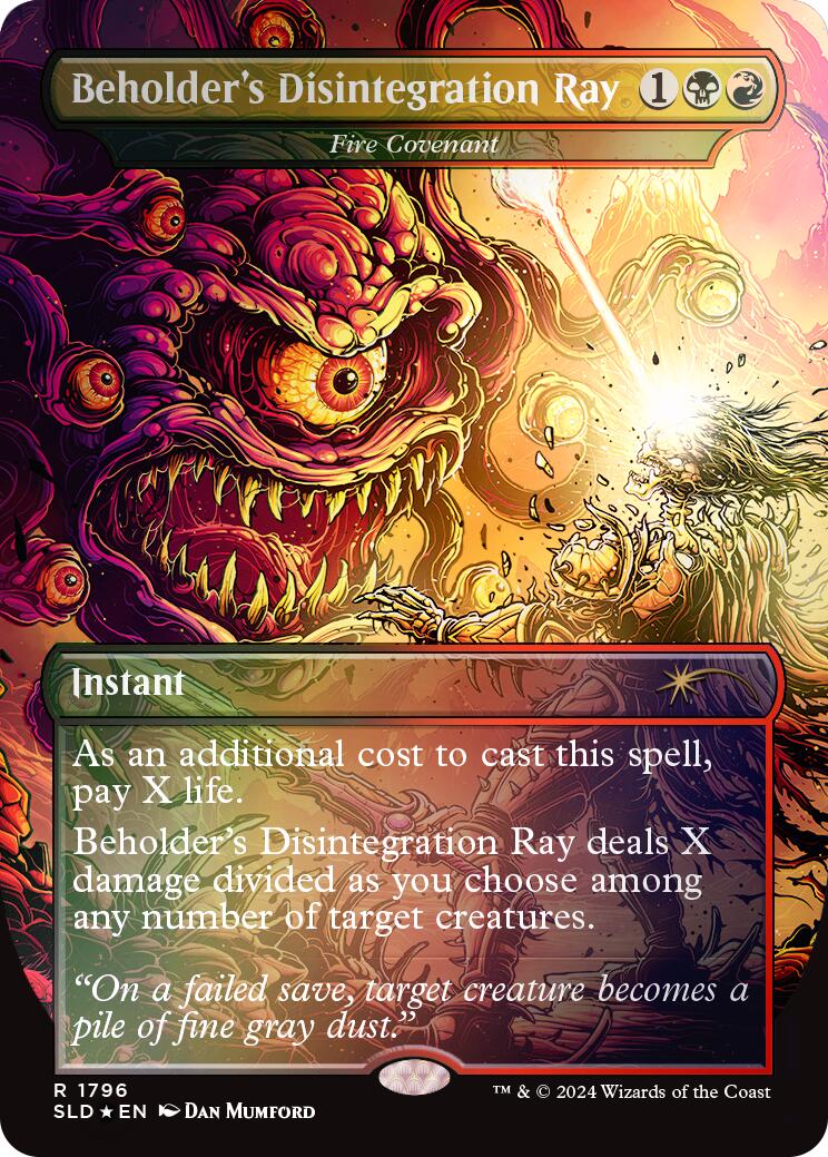 Beholder's Disintegration Ray - Fire Covenant (Rainbow Foil) [Secret Lair Drop Series] | Exor Games Truro