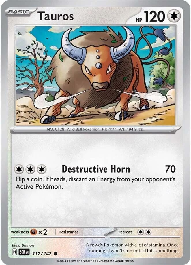 Tauros (112/142) [Scarlet & Violet: Stellar Crown] | Exor Games Truro