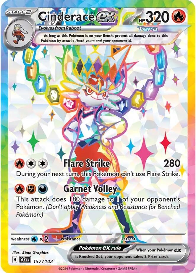 Cinderace ex (157/142) [Scarlet & Violet: Stellar Crown] | Exor Games Truro