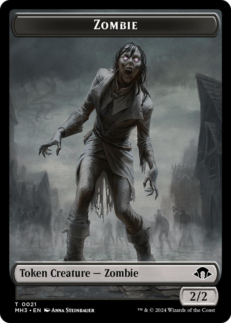 Eldrazi Spawn // Zombie Double-Sided Token [Modern Horizons 3 Tokens] | Exor Games Truro