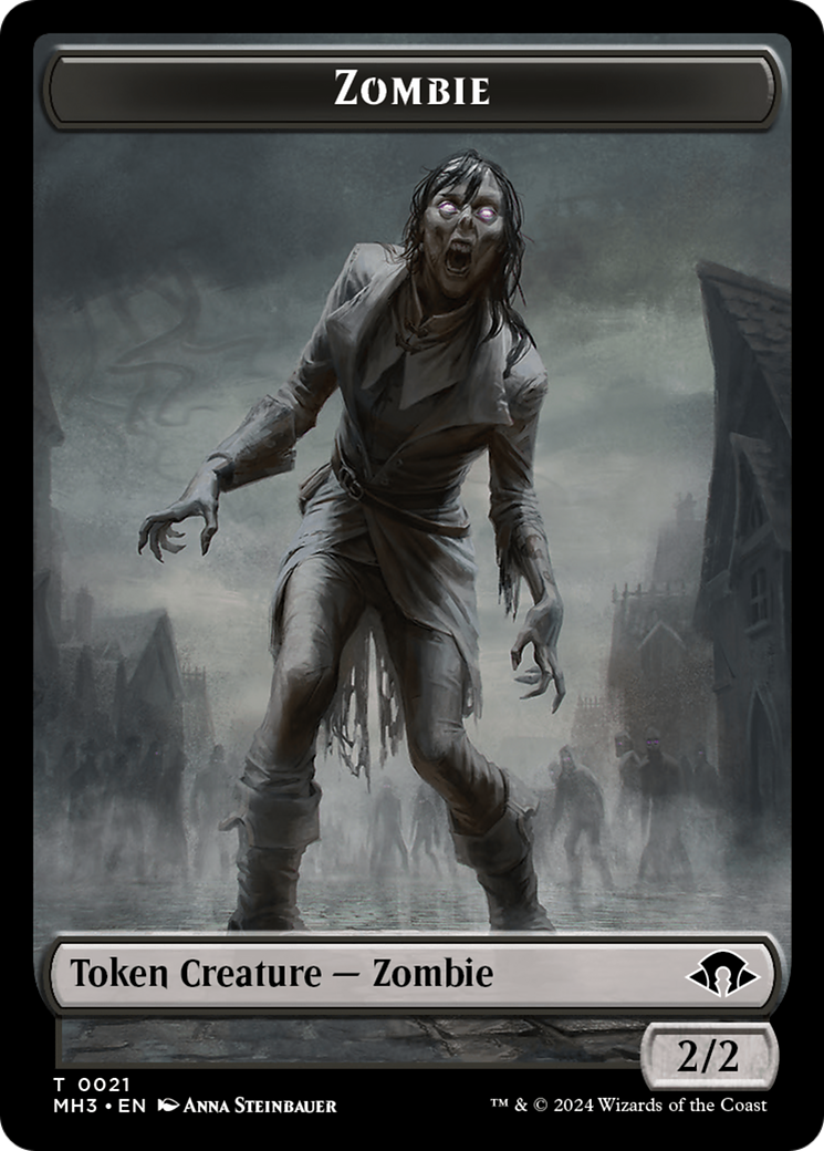 Zombie Token [Modern Horizons 3 Tokens] | Exor Games Truro